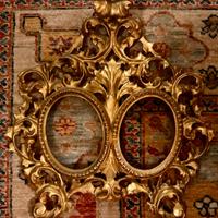 Cornice porta foto legno intagliato oro zecchino