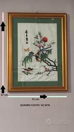 N° 2  quadri arte orientale su seta.