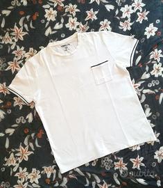 T-shirt semplice bianco con tasca Terranova Tg.L