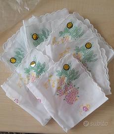 set di 6 fazzoletti donna Boniev vintage '50
