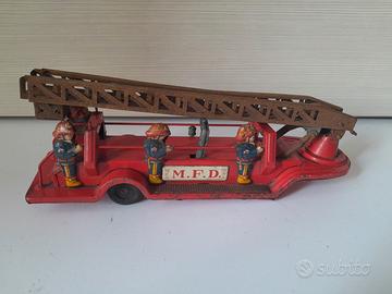 camion dei pompieri in latta giocattolo mfd 1950