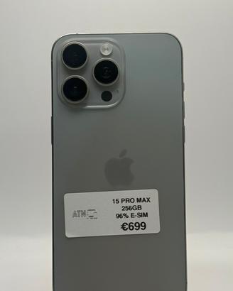 Iphone 15 PRO MAX 256 GB 🔋96% E-SIM