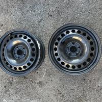 2 - CERCHI IN LAMIERA OPEL 6,5X16 5X105 ET38 CB 56