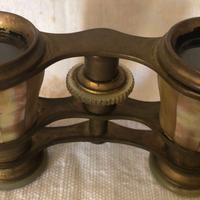 Binocolo teatro ottone madreperla cannochiale oper