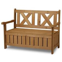 Panchina contenitore in legno da esterno a 2 posti