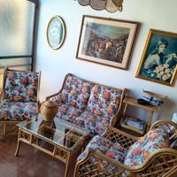 salottino in vimini da esterno o verande 