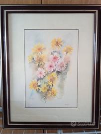 Quadro con cornice in legno Fiori - Nardi