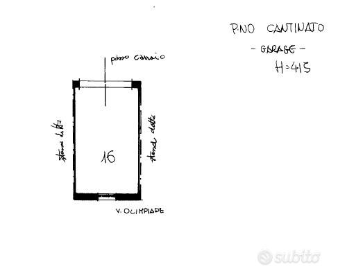 Garage 16mq aci catena via delle olimpiadi