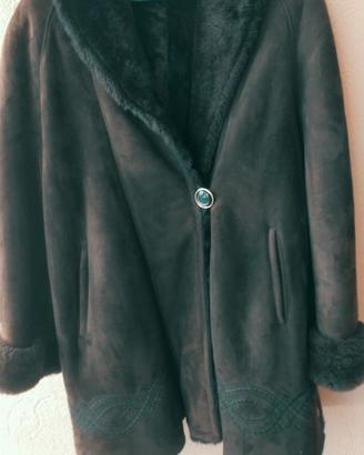 Montone da donna verde scuro elegante  tg. 42