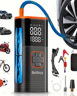 Avviatore batteria auto e compressore 