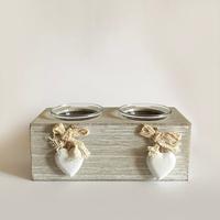 Portalumini da tè in Paulownia 17 x 7,5 x 7 cm