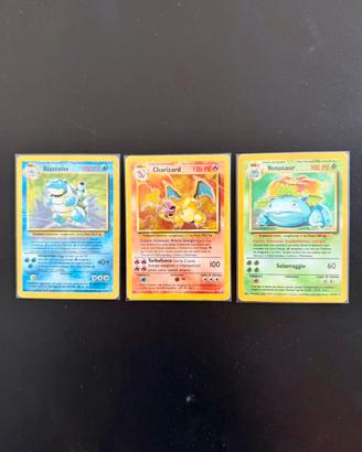 Charizard - Blastoise - Venusaur -Pokemon set base