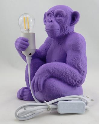 Lampada Scimmia Viola Design Moderno E27 da Arredo