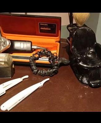Rasoio vintage accessori barbiere lametta philips