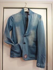 Giacca TRAFFIK Denim sfumato con patch-Taglia

S