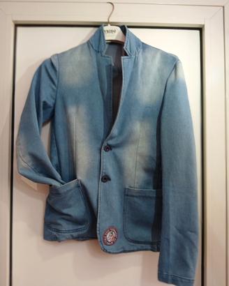 Giacca TRAFFIK Denim sfumato con patch-Taglia

S