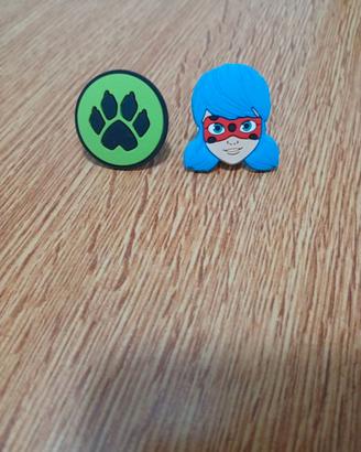 ✨ Coppia topper/gomme per matite di Ladybug & Chat