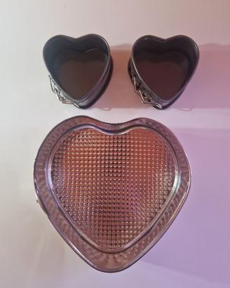 Set  Stampi x3 a Cerniera a Forma di Cuore