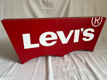 Insegna Vintage Levi's Originale Negozio legno