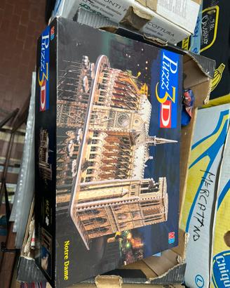 Puzzle 3D Notre Dame MB Wrebbit 952 Pezzi vintage