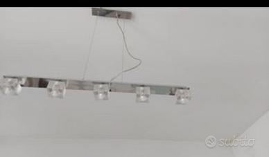 2 lampadari in accaio