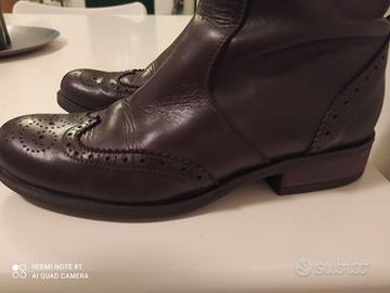 Stivali stile inglese marroni in pelle