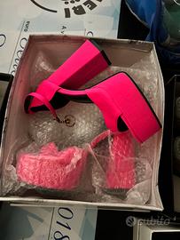 Scarpe donna tacco alto 38 fucsia
