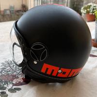 asco Momo Design Jet Nero Opaco con Visiera