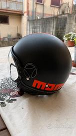 asco Momo Design Jet Nero Opaco con Visiera