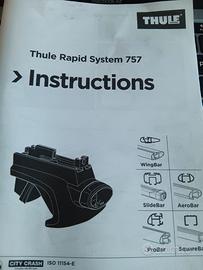 barre portatutto thule wing bar + thule  757
