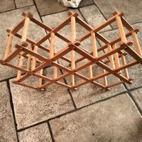 Portavini a fisarmonica in legno (10 posti)