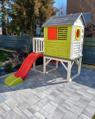 casetta giardino con scivolo 