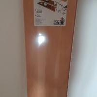 Mensola color legno faggio 120x23x2,5 cm