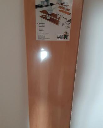 Mensola color legno faggio 120x23x2,5 cm