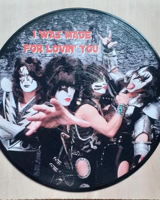 Vinile 33 giri da parete omaggio ai Kiss 