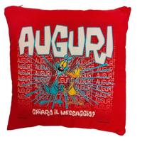 CUSCINO LUPO ALBERTO CON DEDICA AUGURI