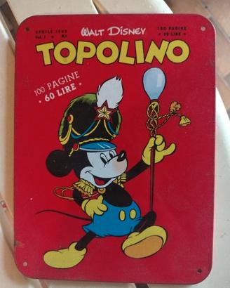 placca in metallo di topolino 