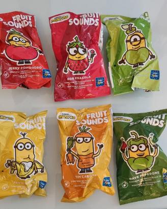 Serie completa Minions Fruit Sounds Eurospin
