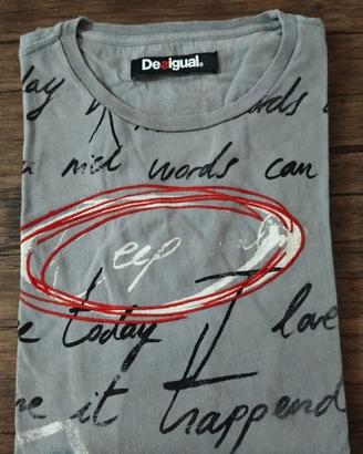 Desigual T-Shirt Manica Lunga Grigia  Tg. L