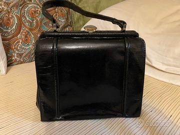 Borsa di coccodrillo nera