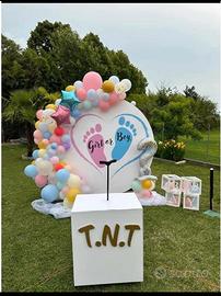 pannello scenografia baby gender reveal