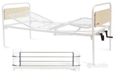 LETTO DA DEGENZA A 2 MANOVELLE  CON SPONDE