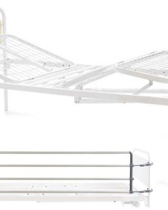 LETTO DA DEGENZA A 2 MANOVELLE  CON SPONDE