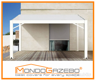 Pensilina gazebo fisso 4x5 tettoia pompeiana 5x4