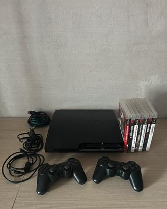 Playstation 3 Slim - 2 Controller - 7 Giochi -Cavi