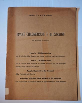 Tavole Chilometriche e Illustrative Genova 1951