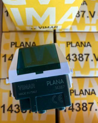 Lotto 10 Spie prismatiche verde bianco Vimar Plana