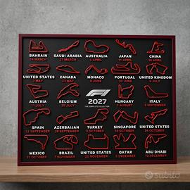 Quadro calendario F1 2027 circuiti uomo motori