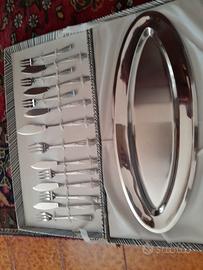 SERVIZIO DA PESCE 6 PERSONE ACCIAIO INOX