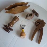 Utensili da cucina in legno naturale 5 pezzi vinta